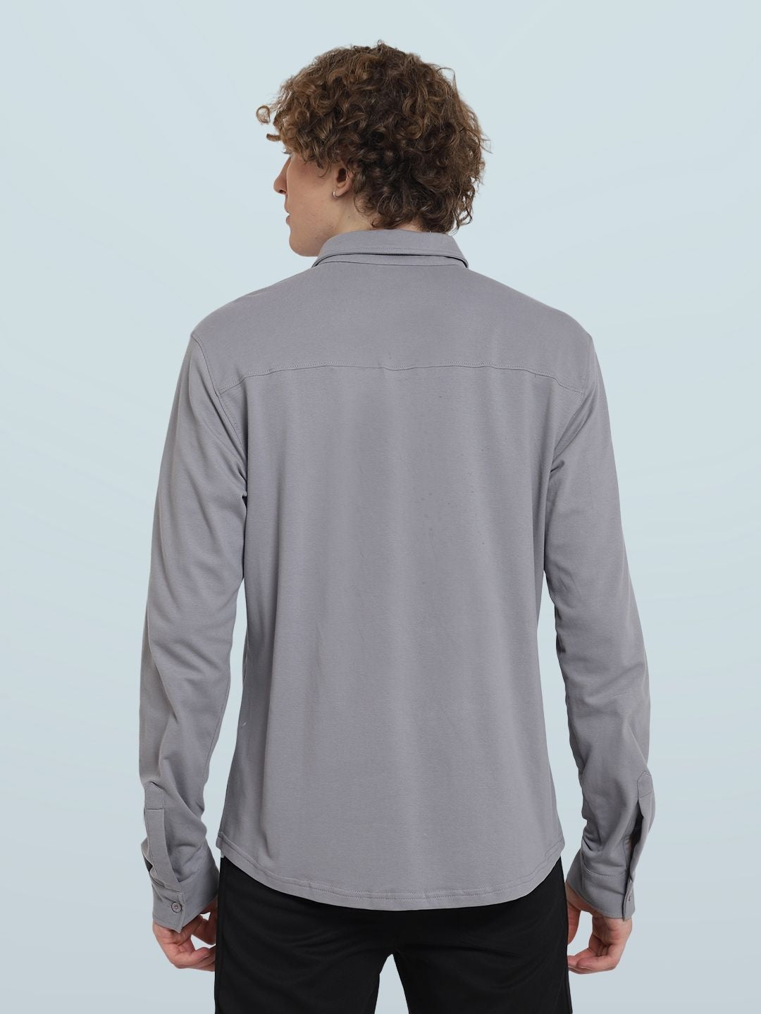 Silver Grey Sporty Pique Shirt - Wearduds