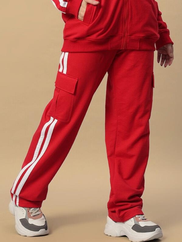 WOMEN'S SCOTIA STRIPE JOGGERS (RED)