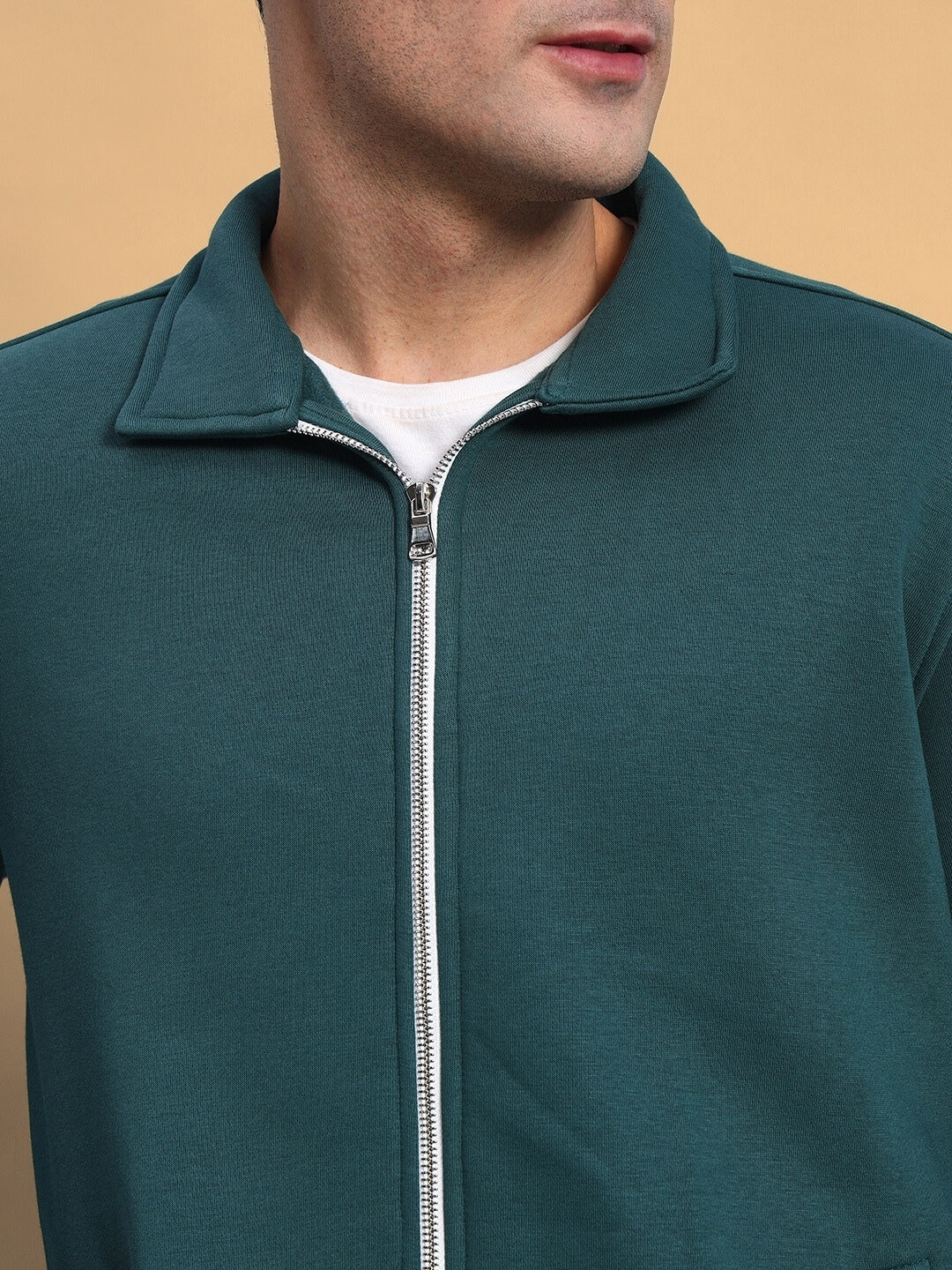 SHAGGY FLEECE JACKET (TEAL GREEN)