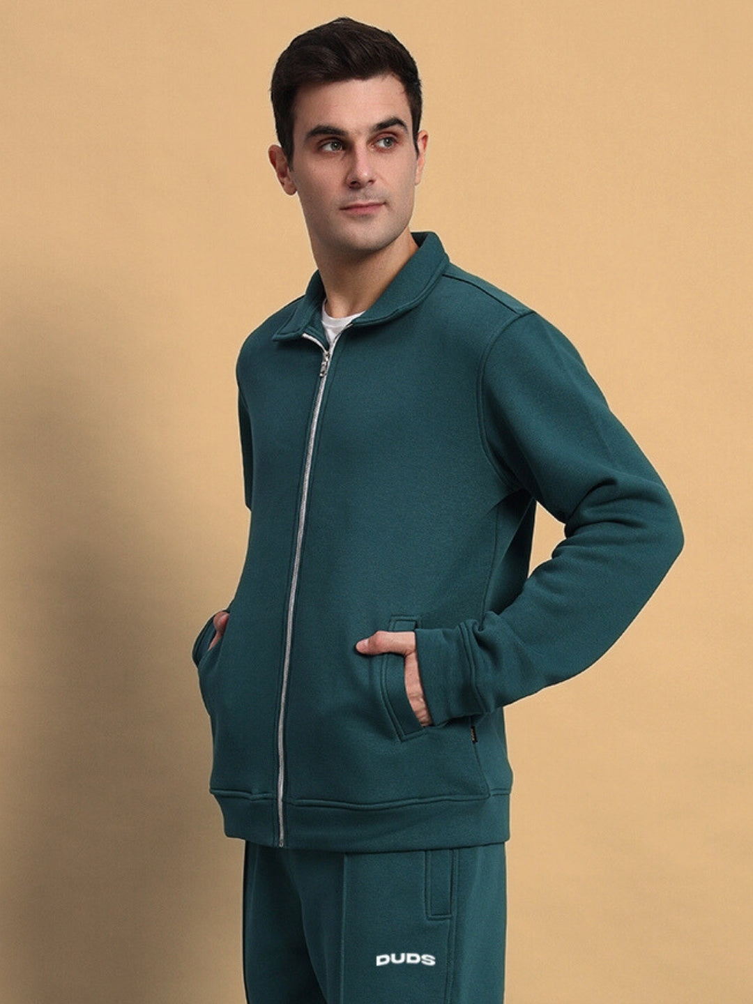 SHAGGY FLEECE JACKET (TEAL GREEN)