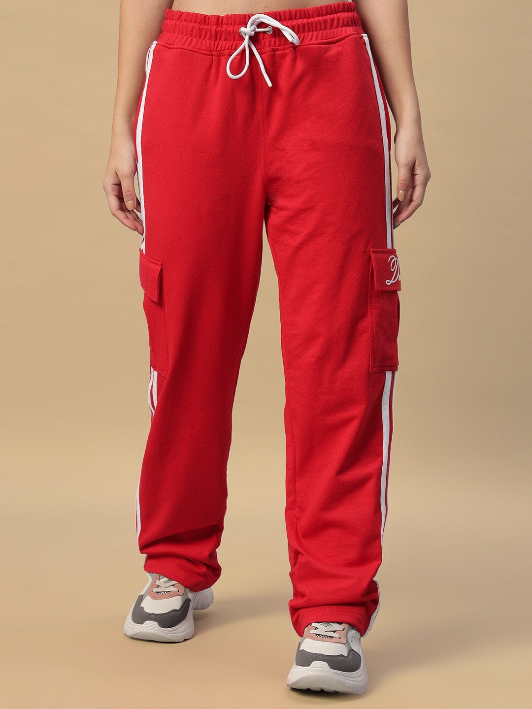 WOMEN'S SCOTIA STRIPE JOGGERS (RED)