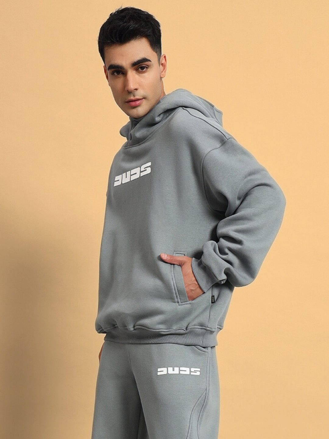 SHOOTER FLEECE HOODIE (GREY)