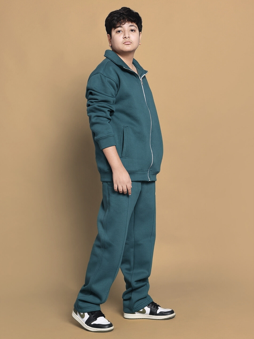 SHAGGY CO-ORD FOR BOYS & GIRLS (TEAL GREEN)