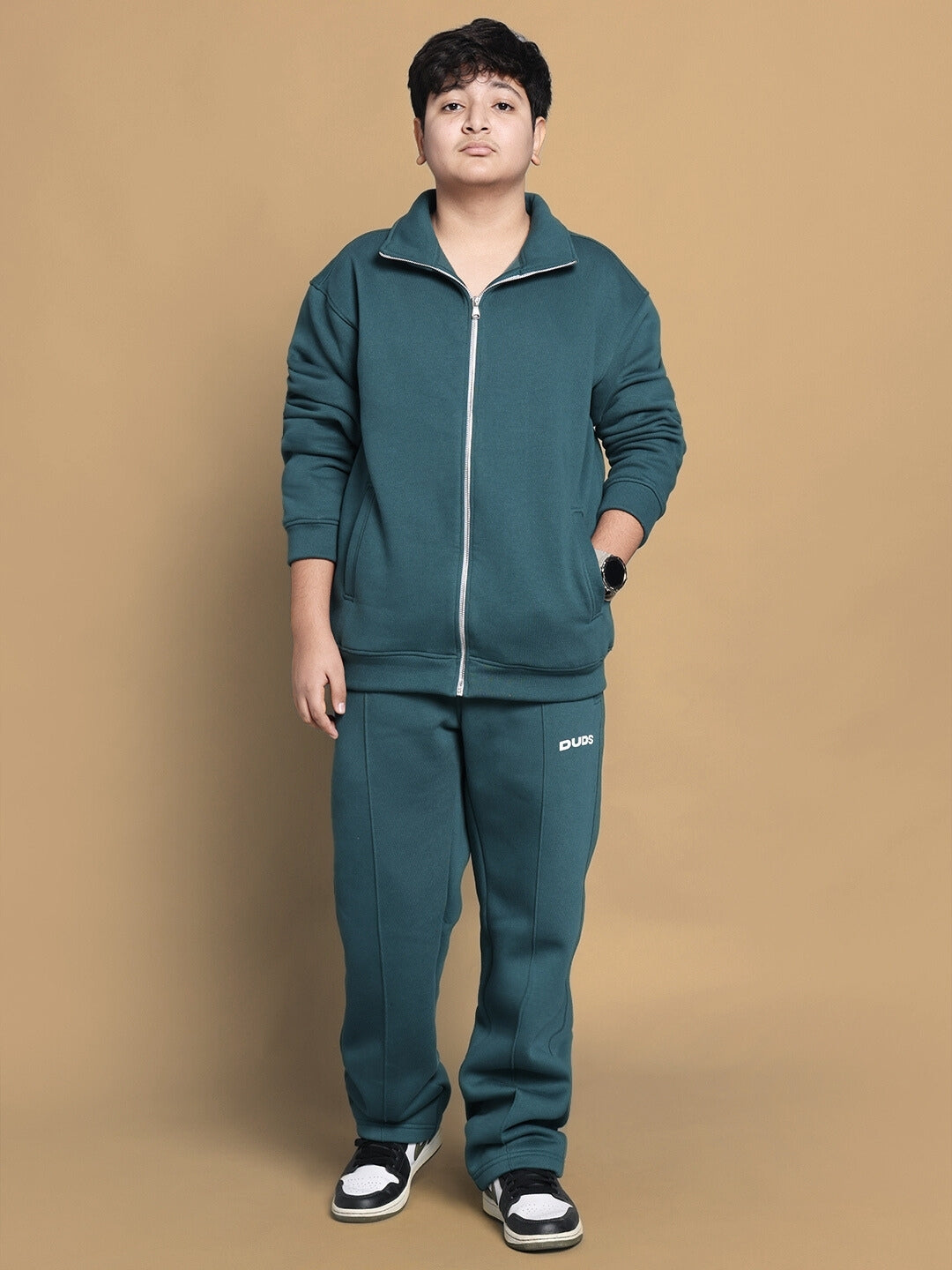 SHAGGY CO-ORD FOR BOYS & GIRLS (TEAL GREEN)