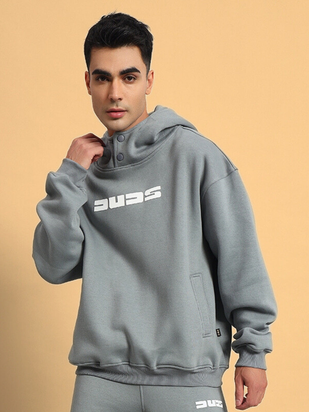 SHOOTER FLEECE HOODIE (GREY)