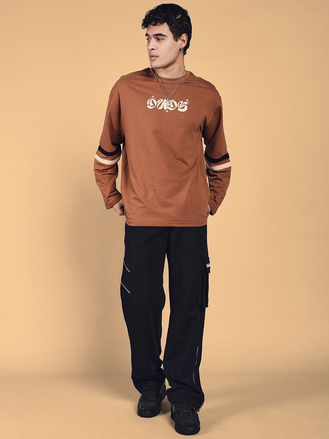 KEEP FLYING OVERSIZED SWEATSHIRT (BROWN)