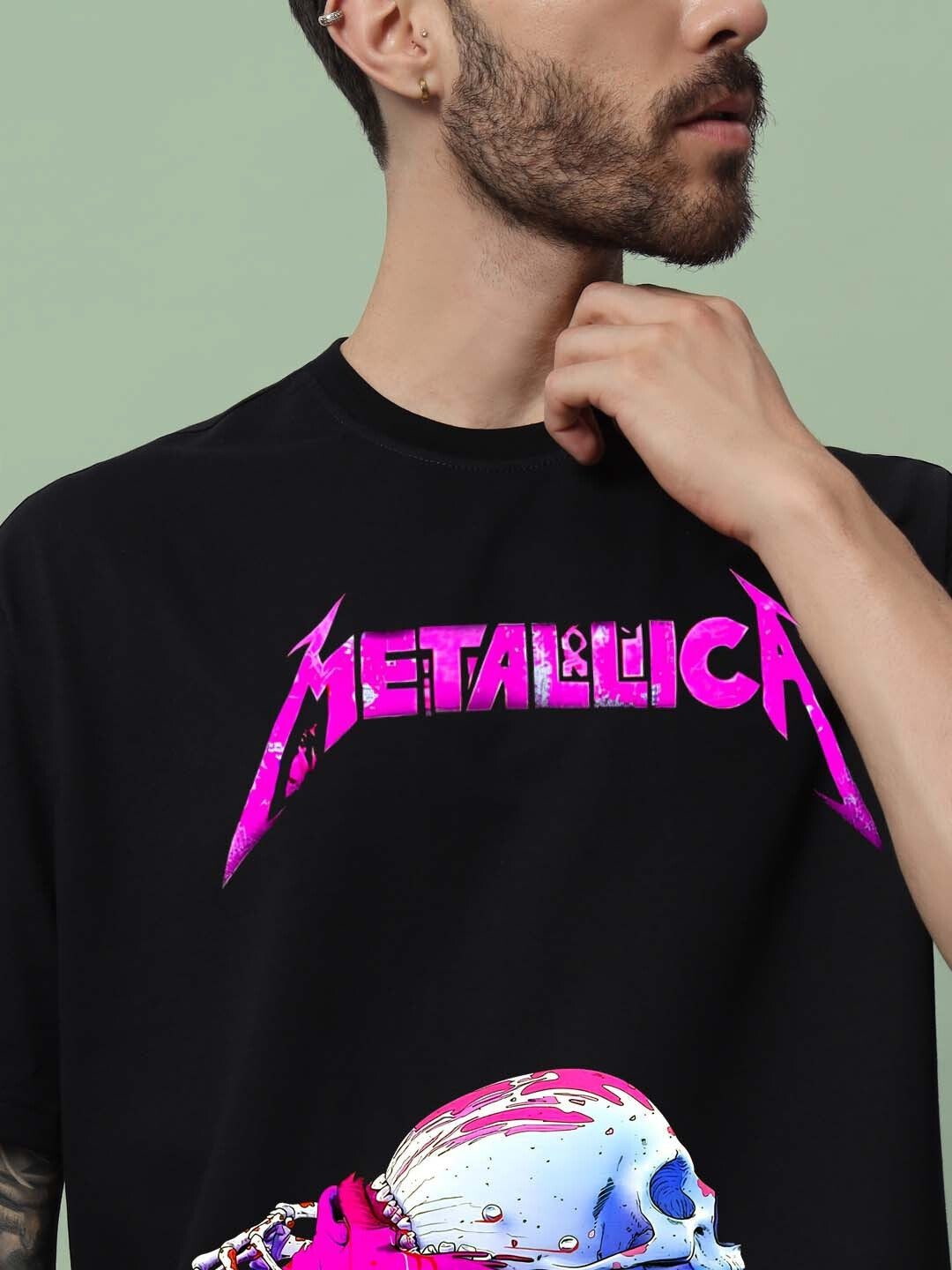 Metallica Over-Sized T-Shirt (Black)