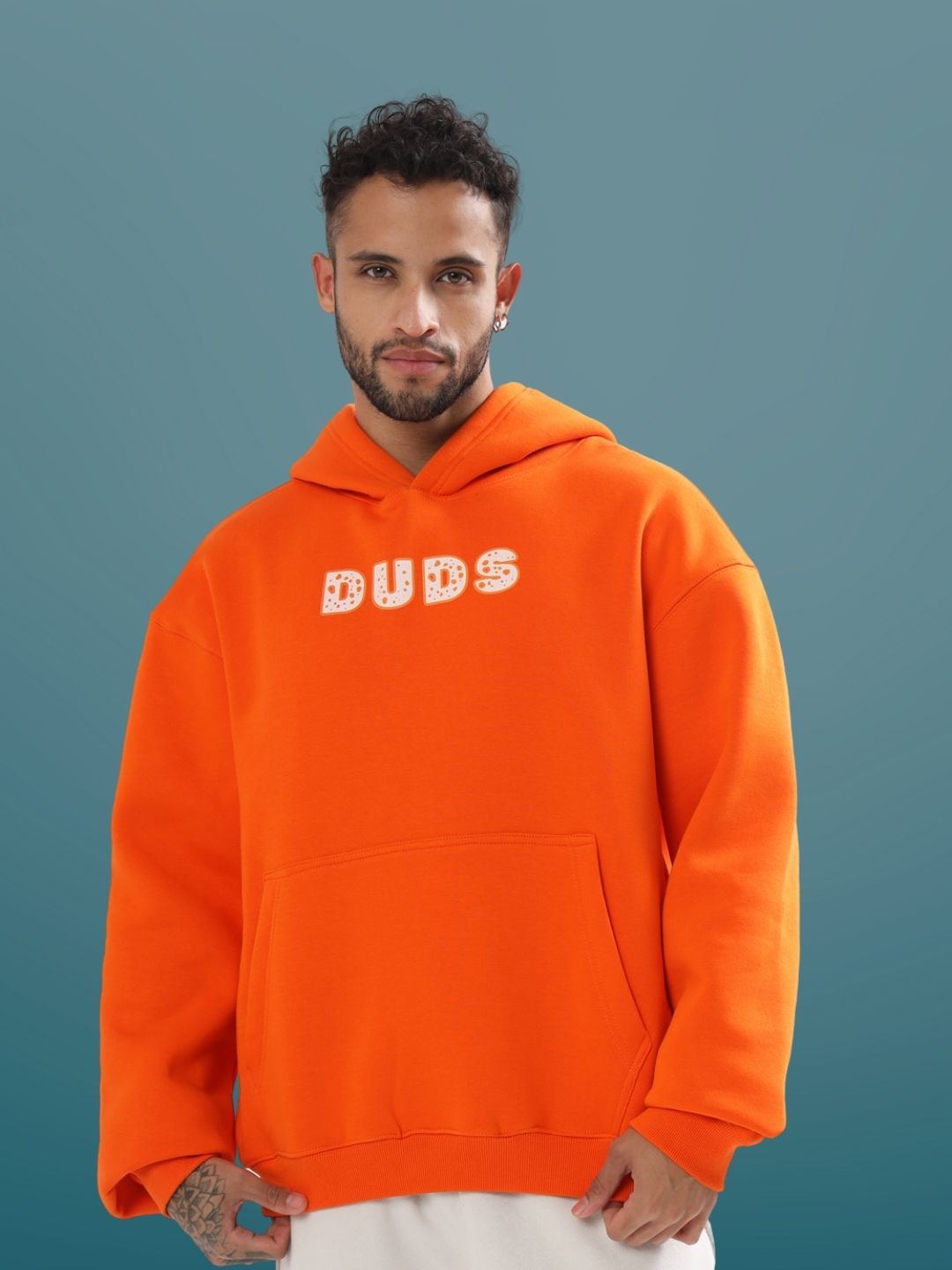 Courage Oversized Hoodie (Orange) - Wearduds