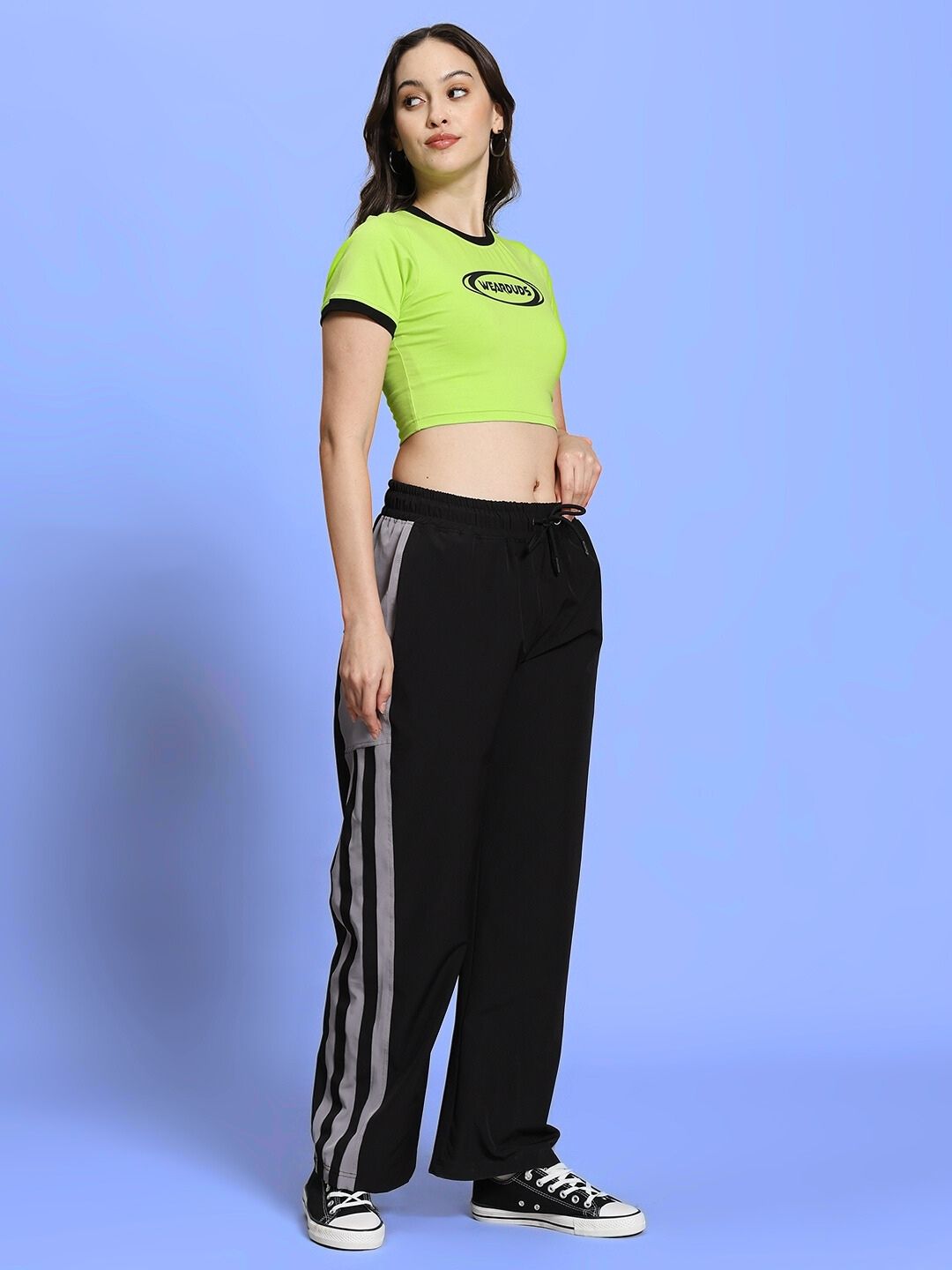 WOMEN'S EVA CO-ORD SET (NEON GREEN-BLACK)