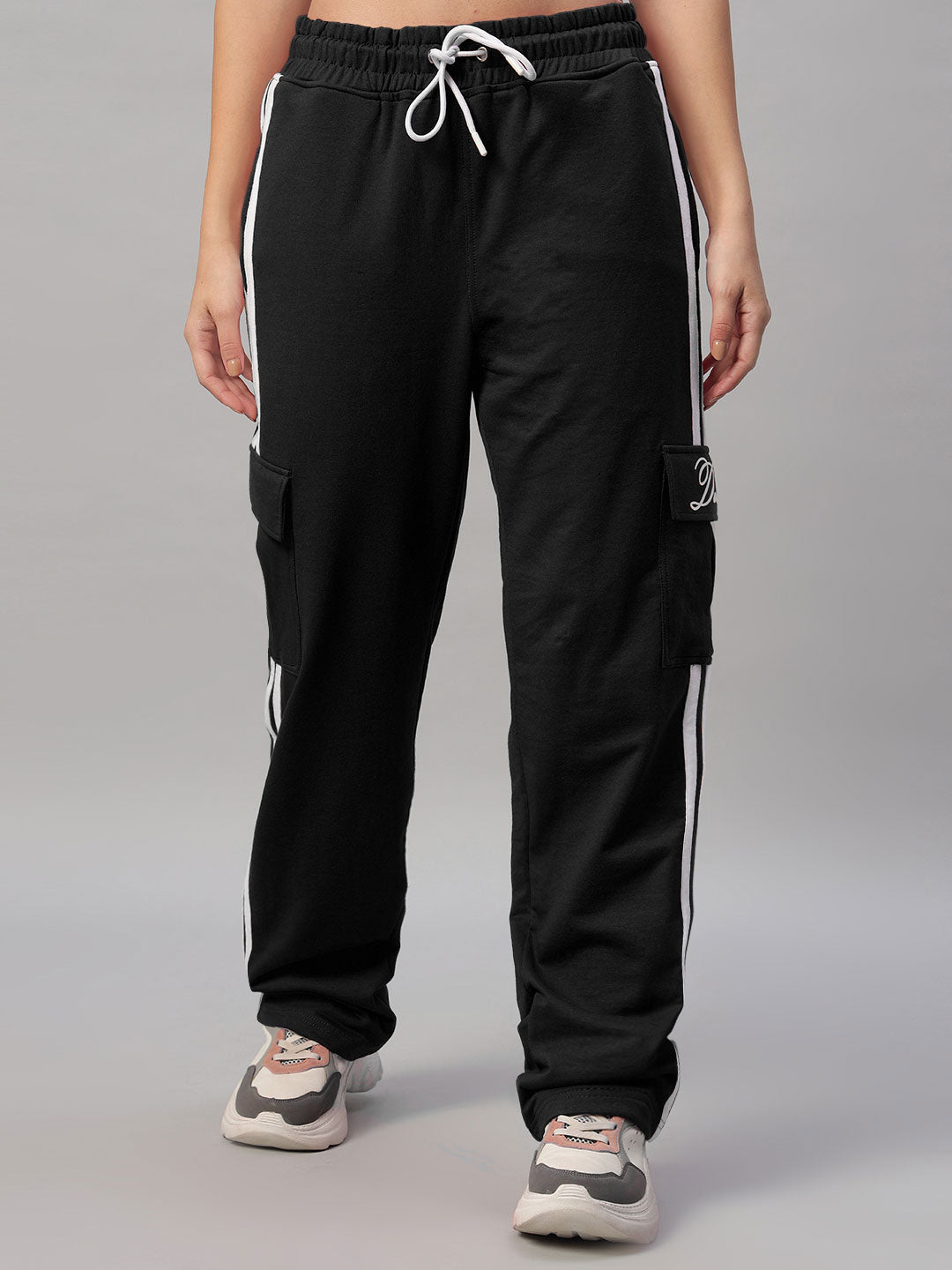 WOMEN'S SCOTIA STRIPE JOGGERS (BLACK)