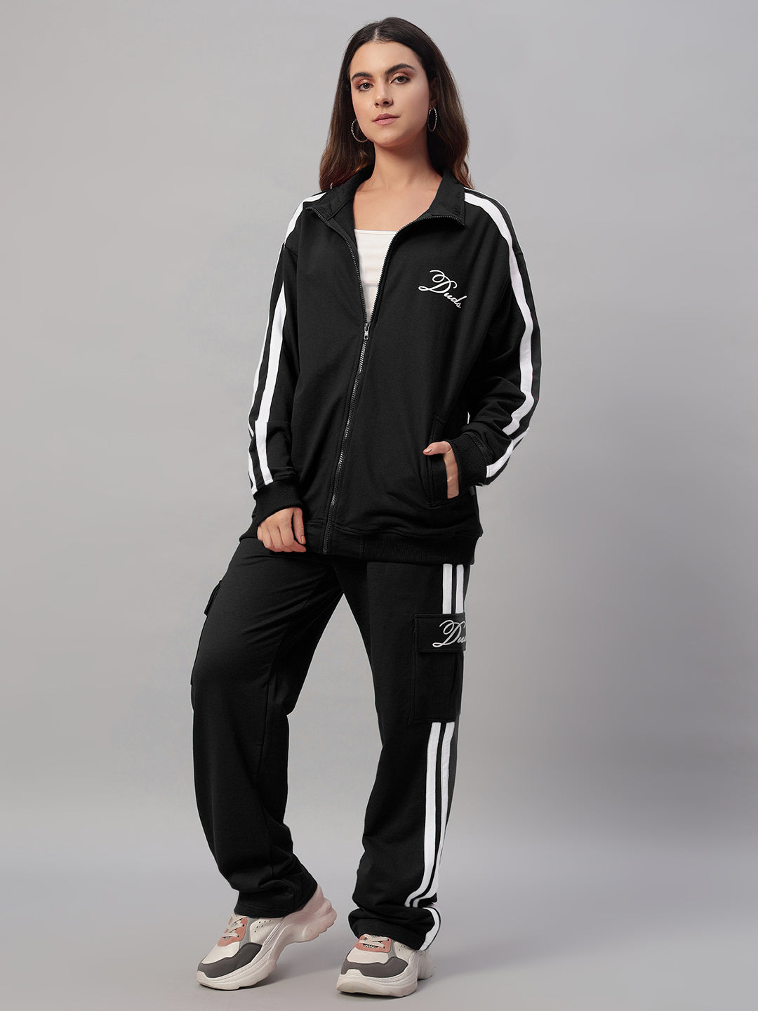 WOMEN'S SCOTIA STRIPE JOGGERS (BLACK)