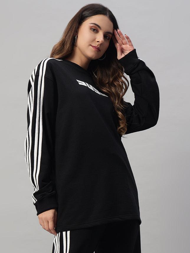 Women's Parka Oversized Sweatshirt (Black)