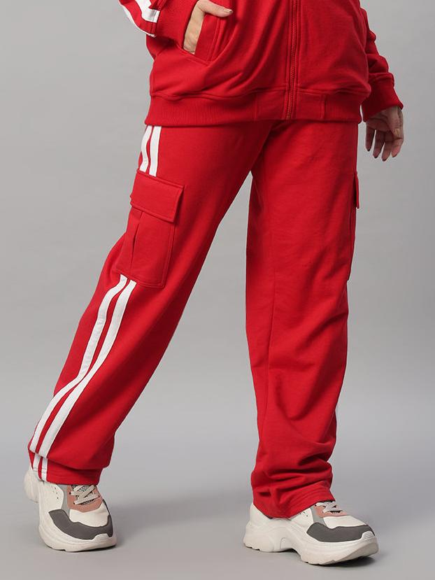 WOMEN'S SCOTIA STRIPE JOGGERS (RED)