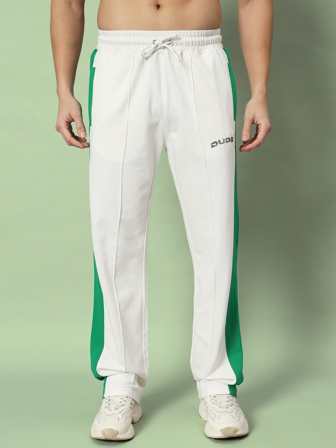 BREEZER SIDE CONTRAST JOGGERS (OFF-WHITE GREEN)