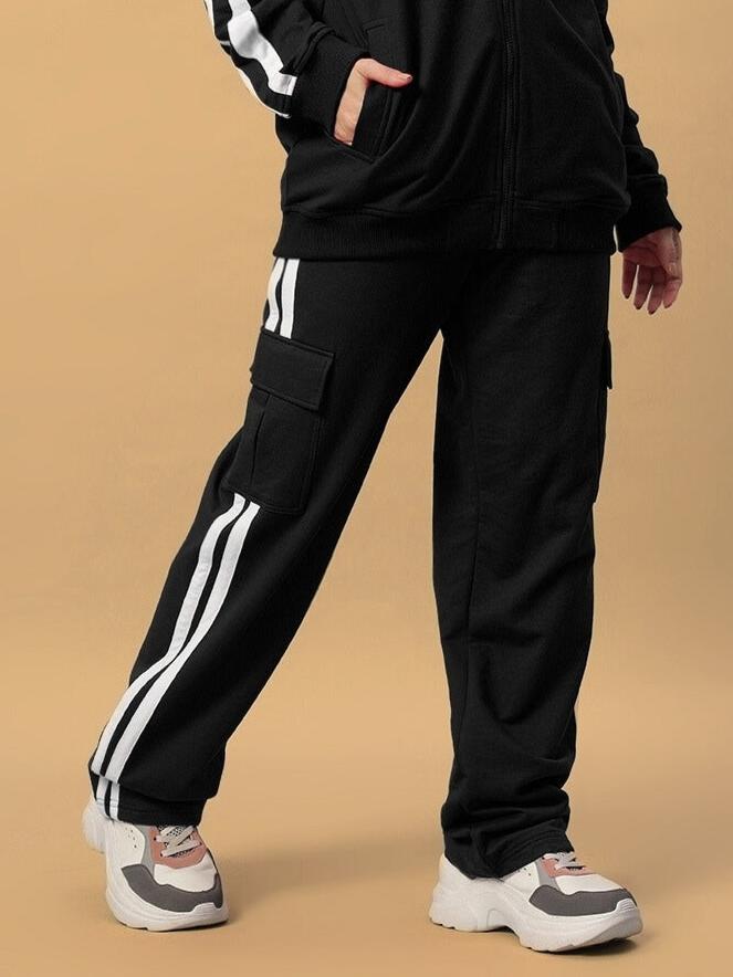 WOMEN'S SCOTIA STRIPE JOGGERS (BLACK)