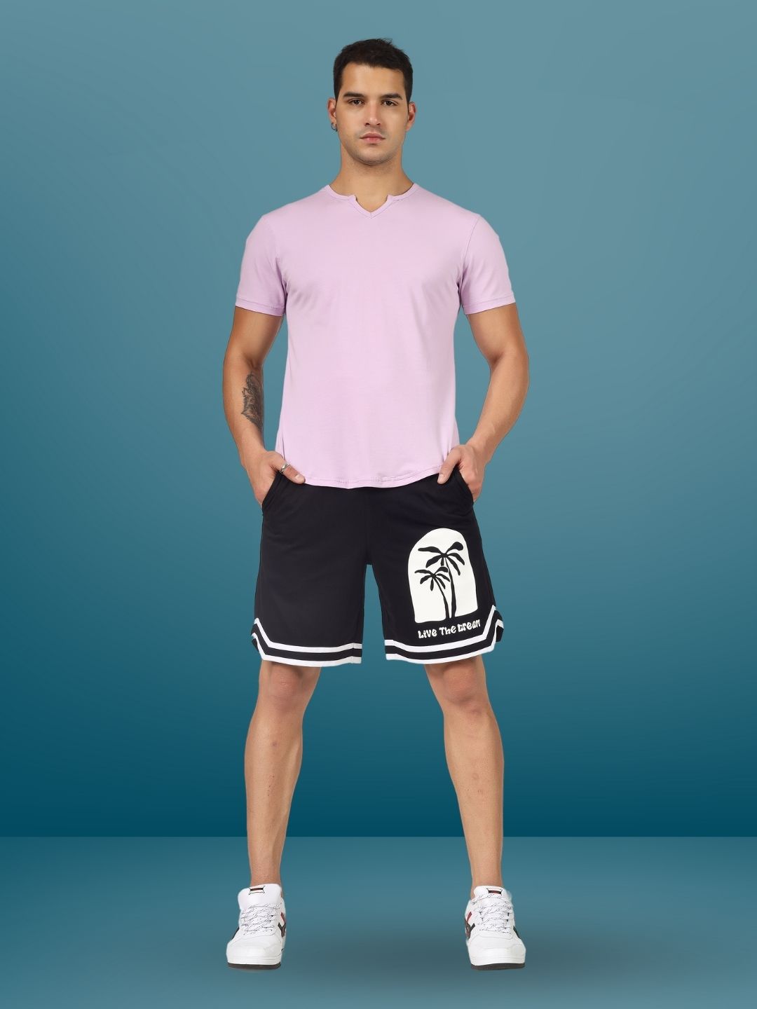 Live the dream Regular Fit Shorts (Black) - Wearduds