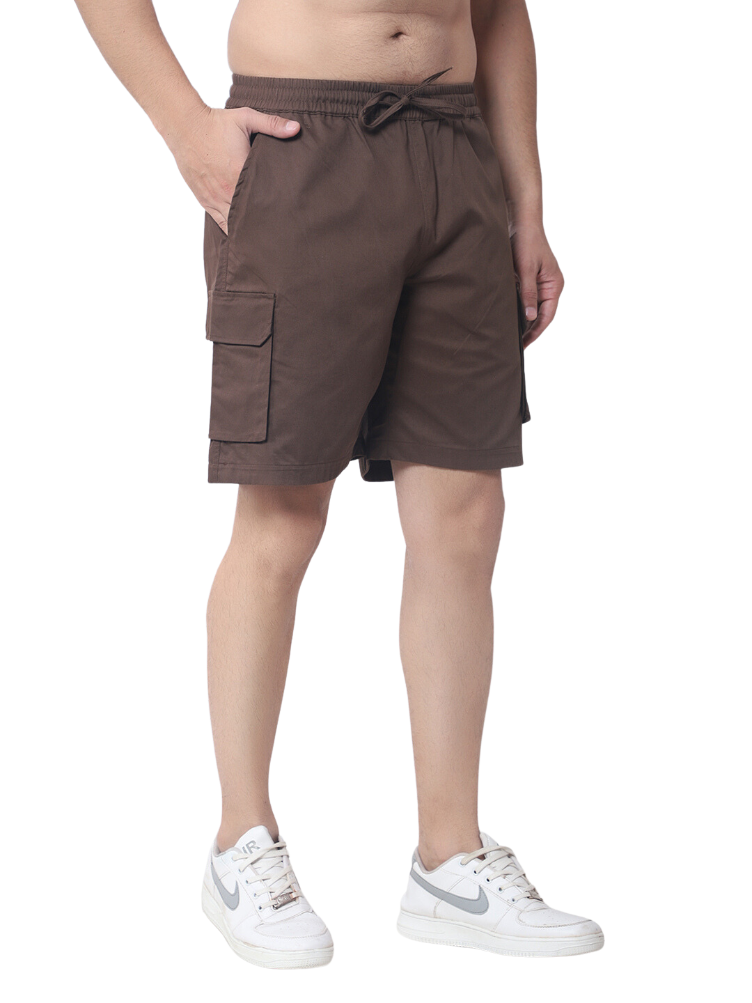 Cotton Cargo Shorts (Brown) - Wearduds