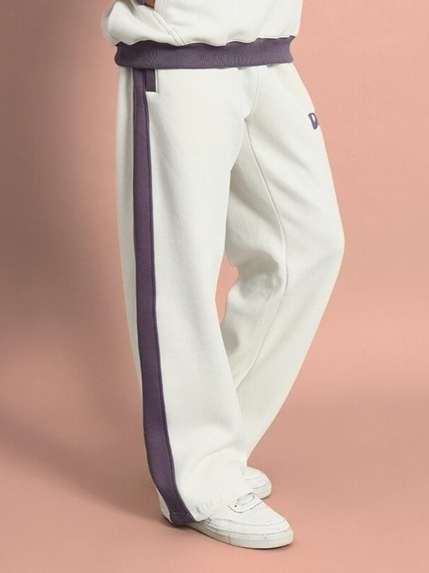 Self Love Fleece Pant (White-Violet)