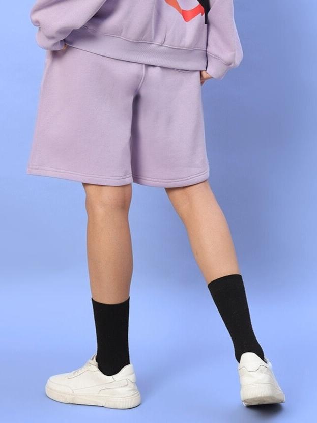 Women's Ritzy Fleece Shorts (Lilac)