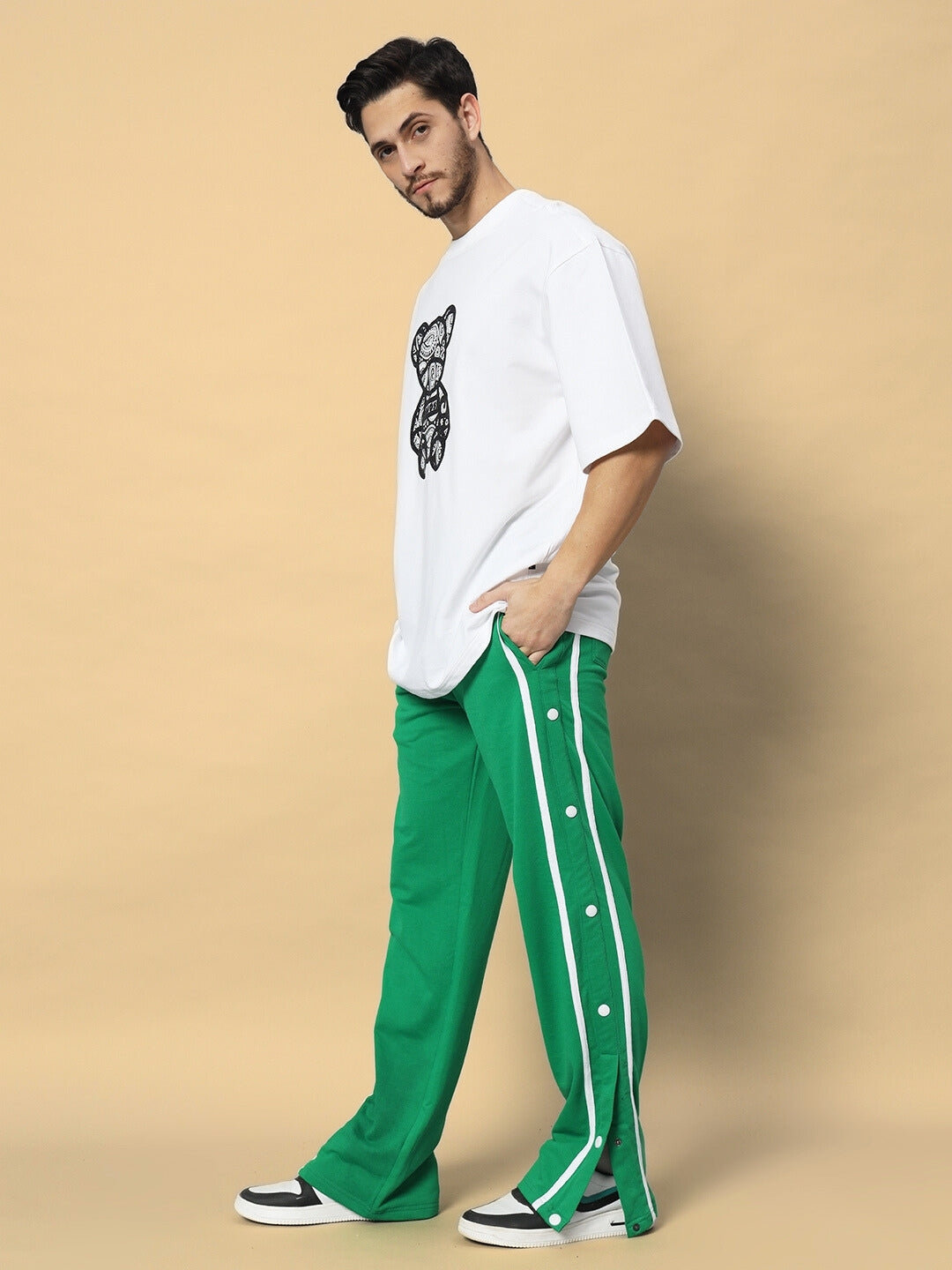 CONTRAST PANEL JOGGER (GREEN)