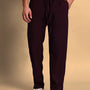 FROWZY SIDE SLIT JOGGERS (WINE)