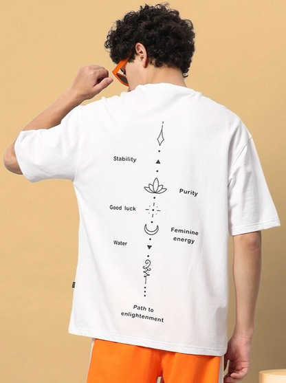 Eightfold Path Over-Sized T-Shirt (White)