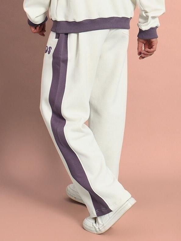 Self Love Fleece Pant (White-Violet)