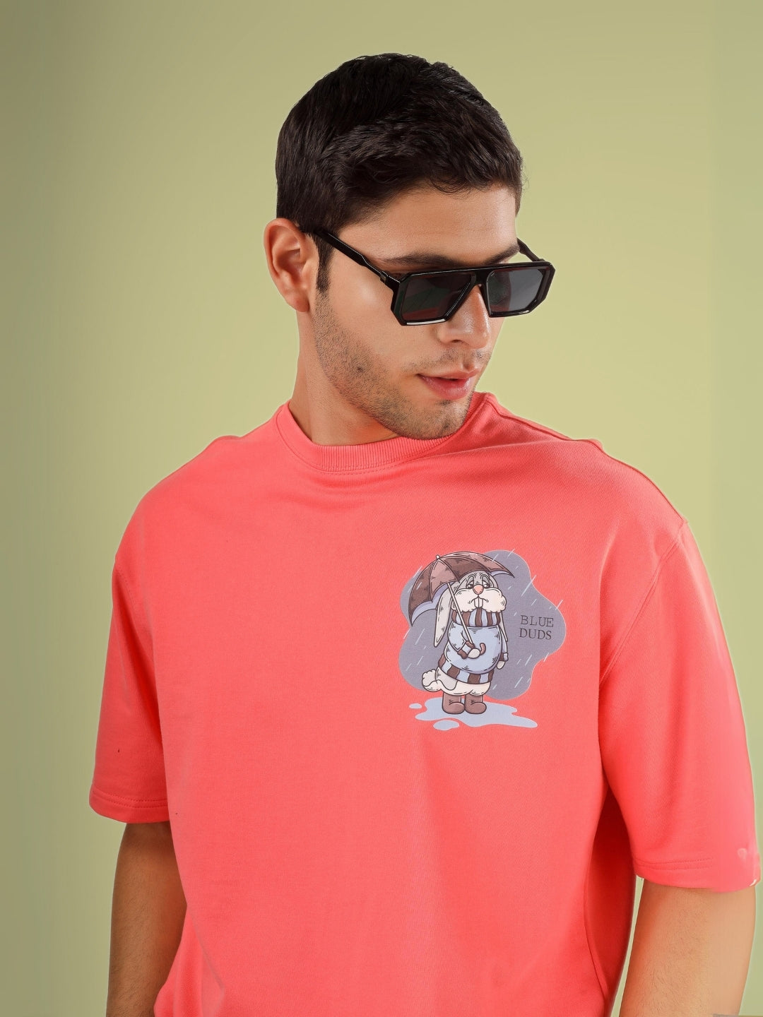 Blue Lapin Over-Sized T-Shirt (Pantone Peach)