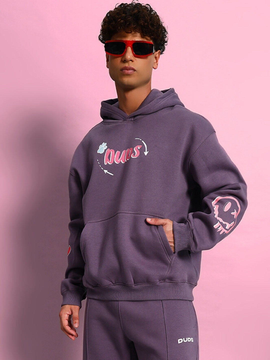 Casper Fleece Hoodie (Violet)