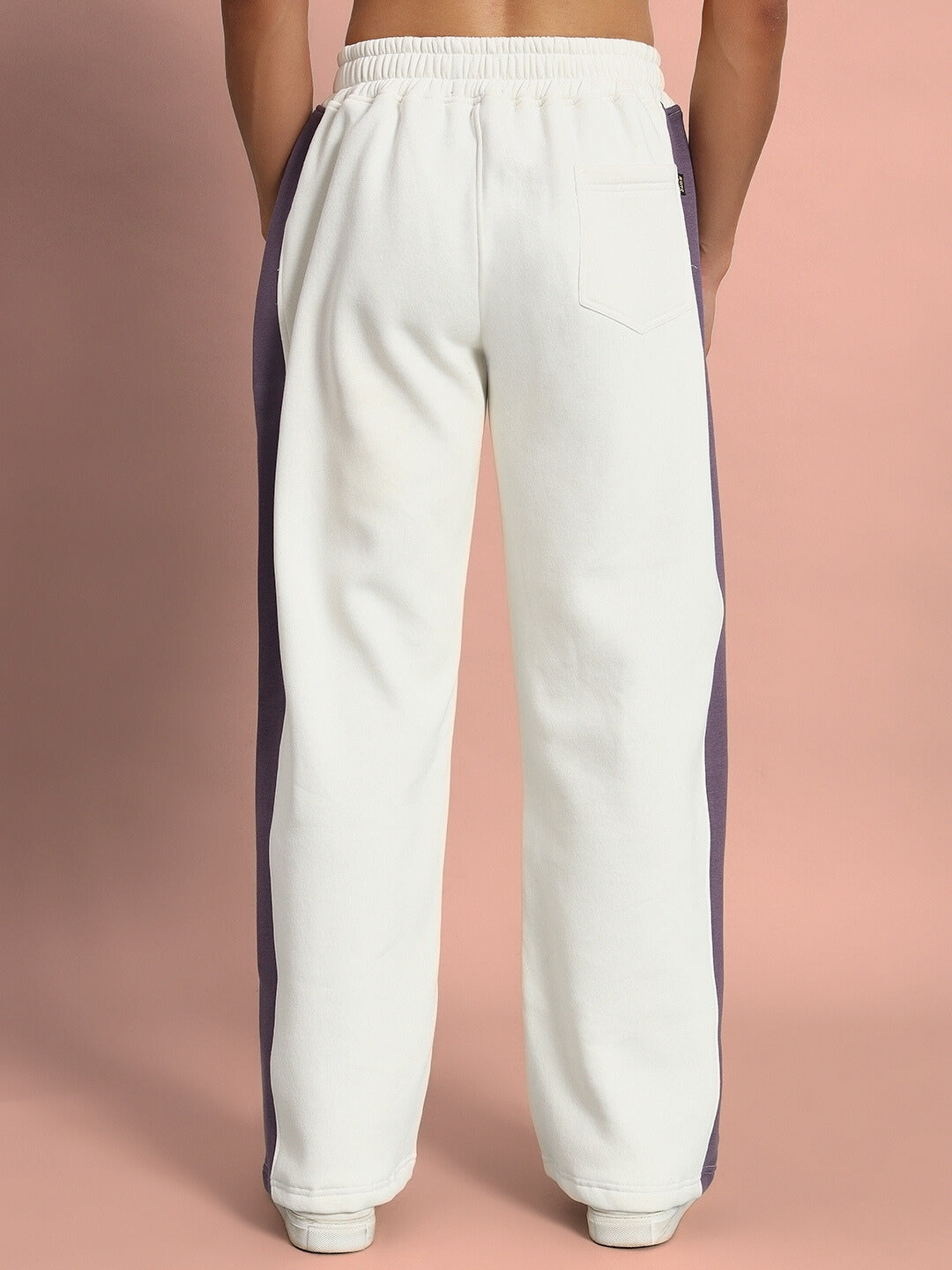 Self Love Fleece Pant (White-Violet)