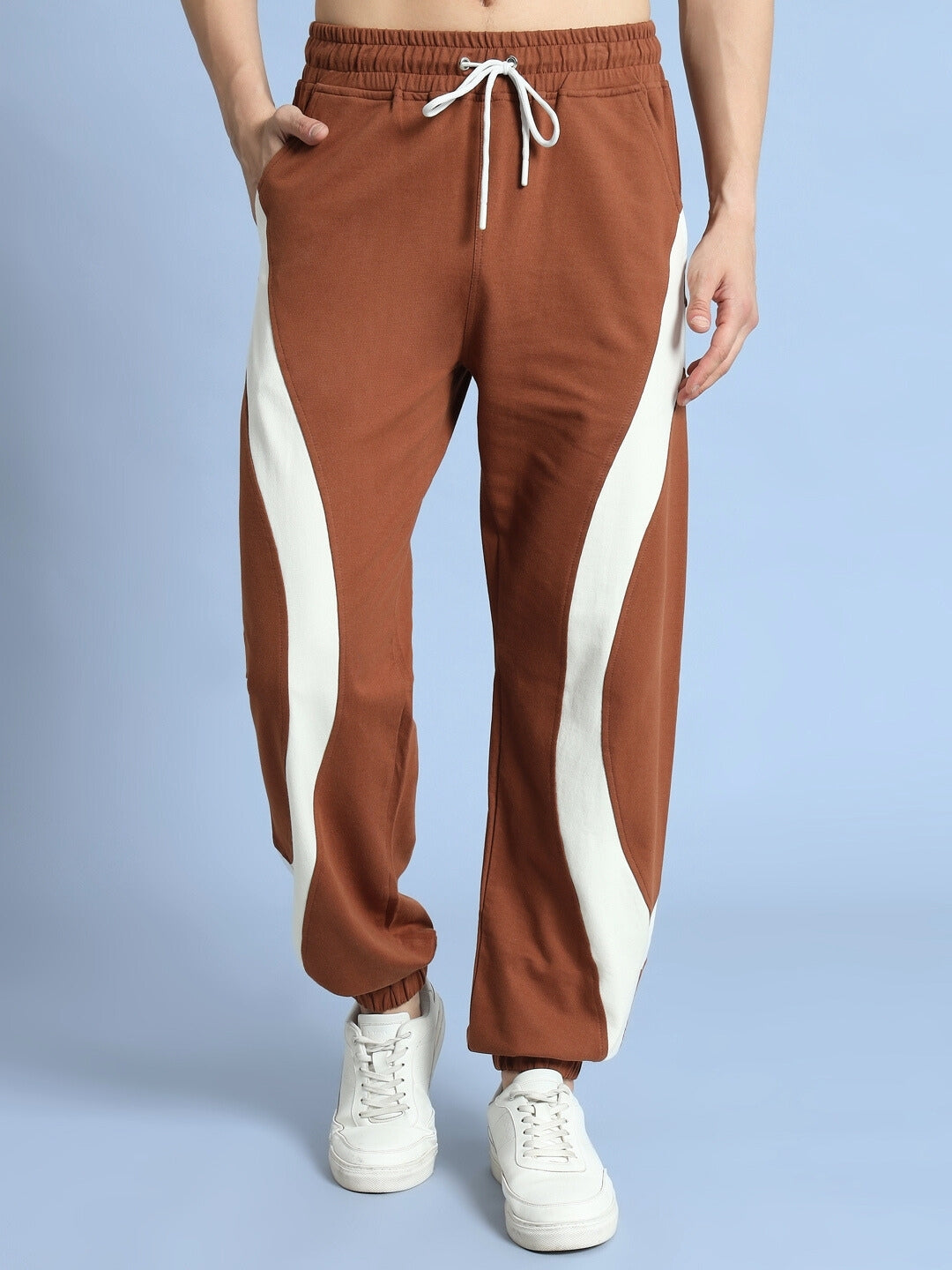 AMERICAN FOOTBALL JOGGERS (BROWN-WHITE)