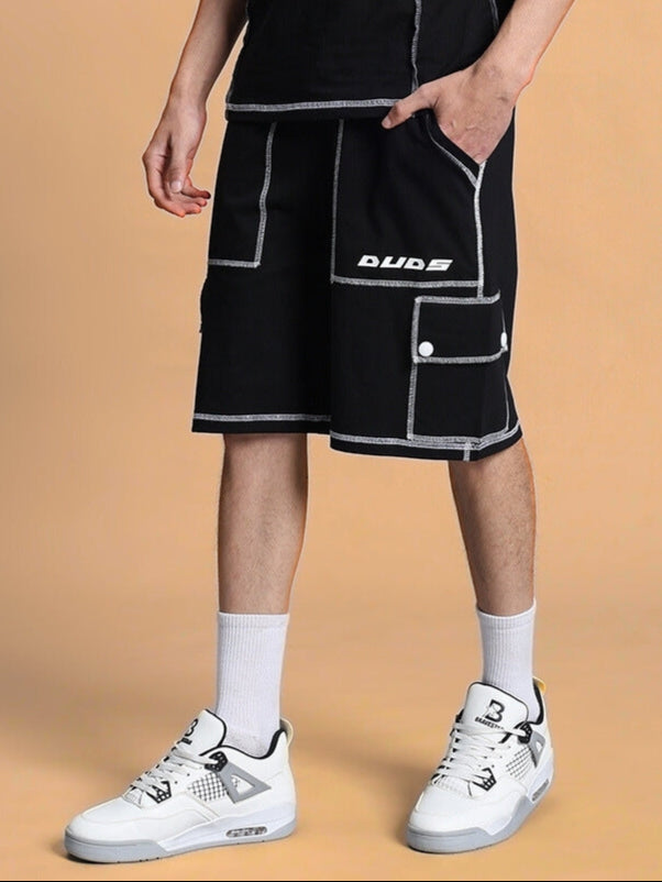 DYNAMIC REGULAR FIT SHORTS (BLACK)