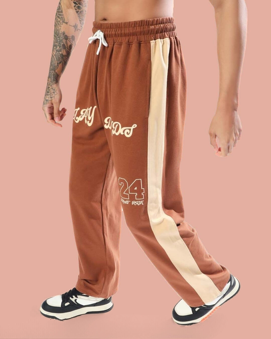 DUDS PLAY BAGGY JOGGERS (BROWN-BEIGE)