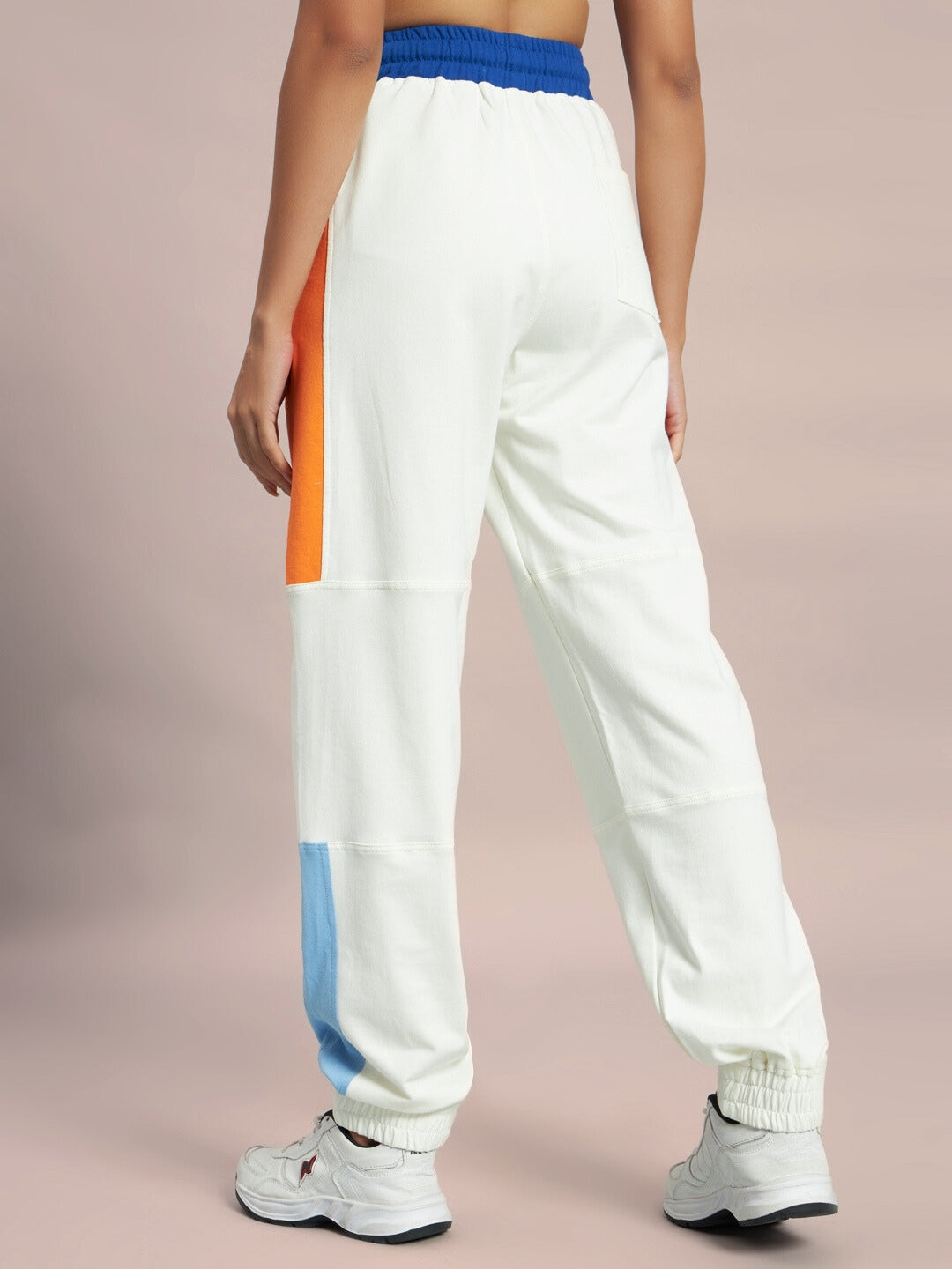 WOMEN'S PARKER SIDE CONTRAST JOGGERS (OFF-WHITE)