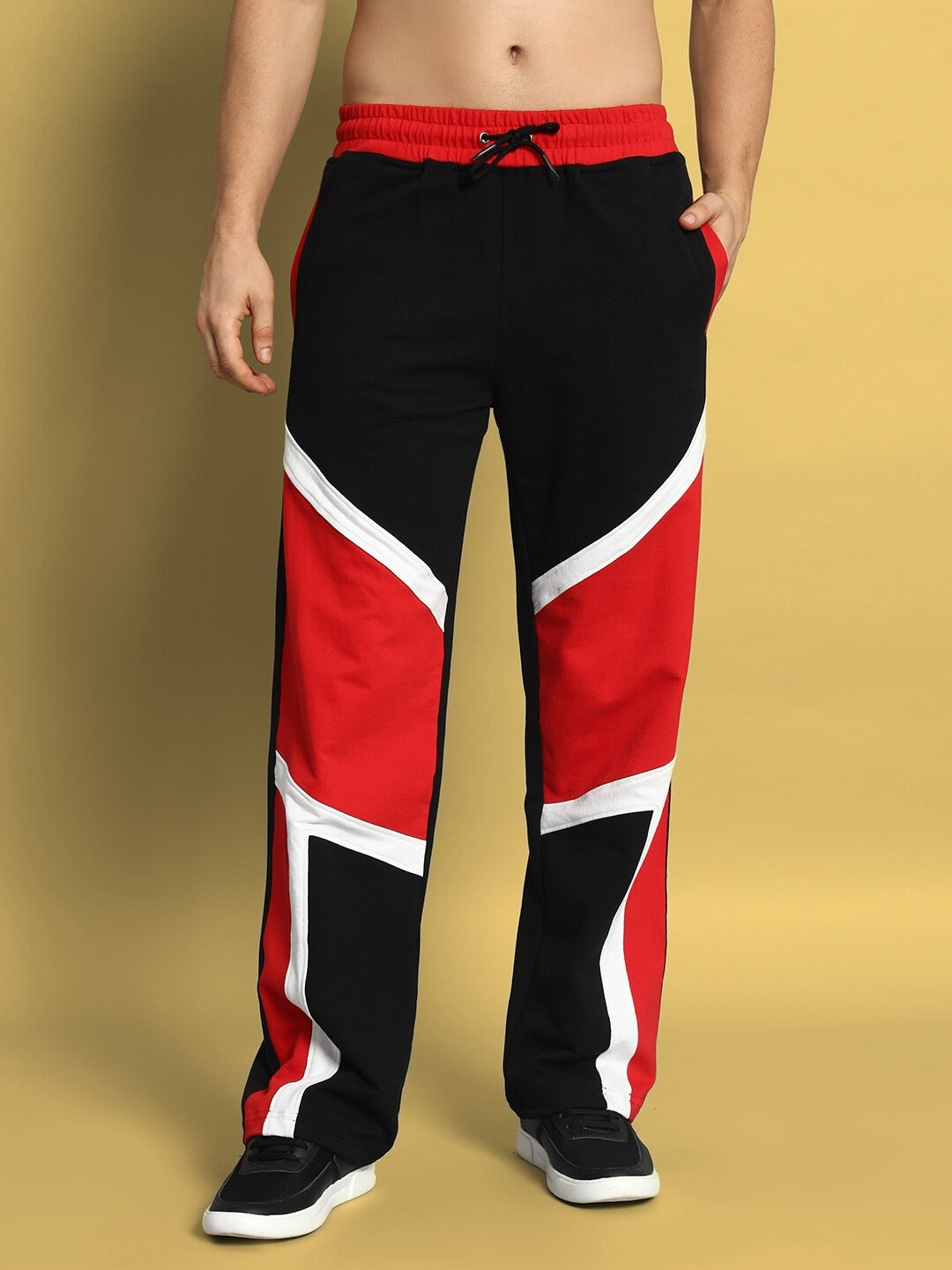 SHROUD RELAXED FIT JOGGERS (BLACK-RED)