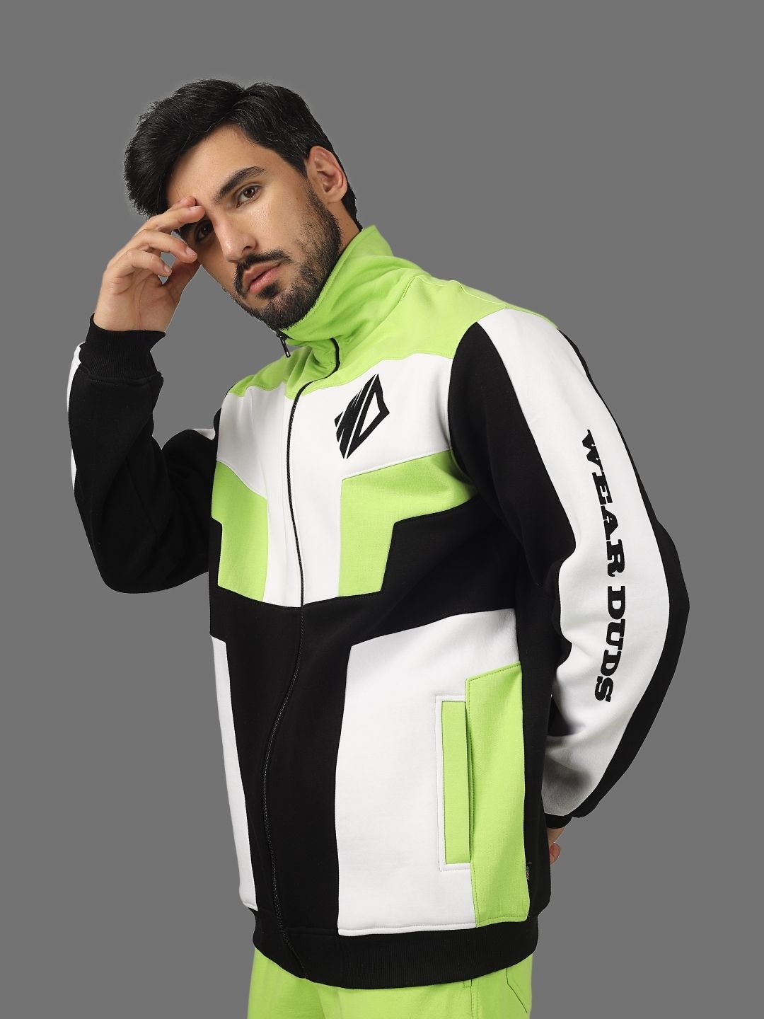 WD Colorblock Jacket (Neon Green) - Wearduds