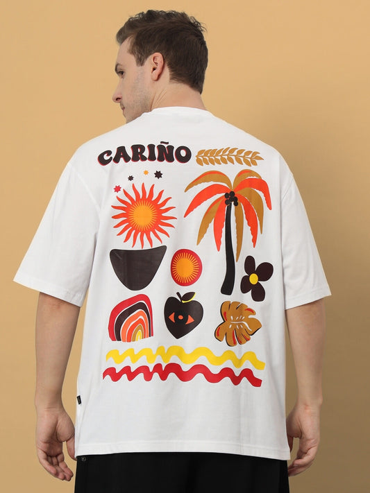 carino over sized t shirt white