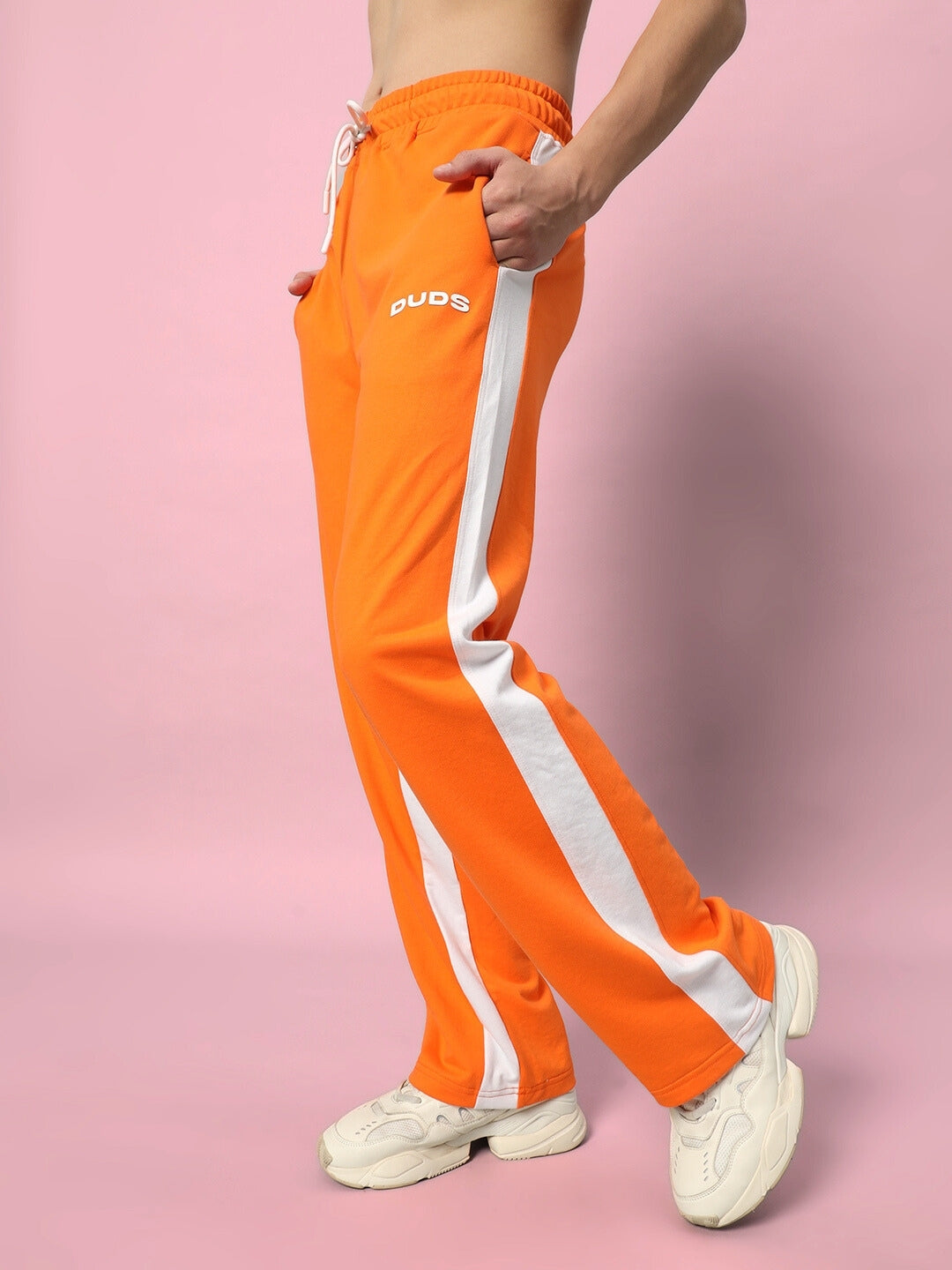 SIDE SEAM BAGGY JOGGER (ORANGE)