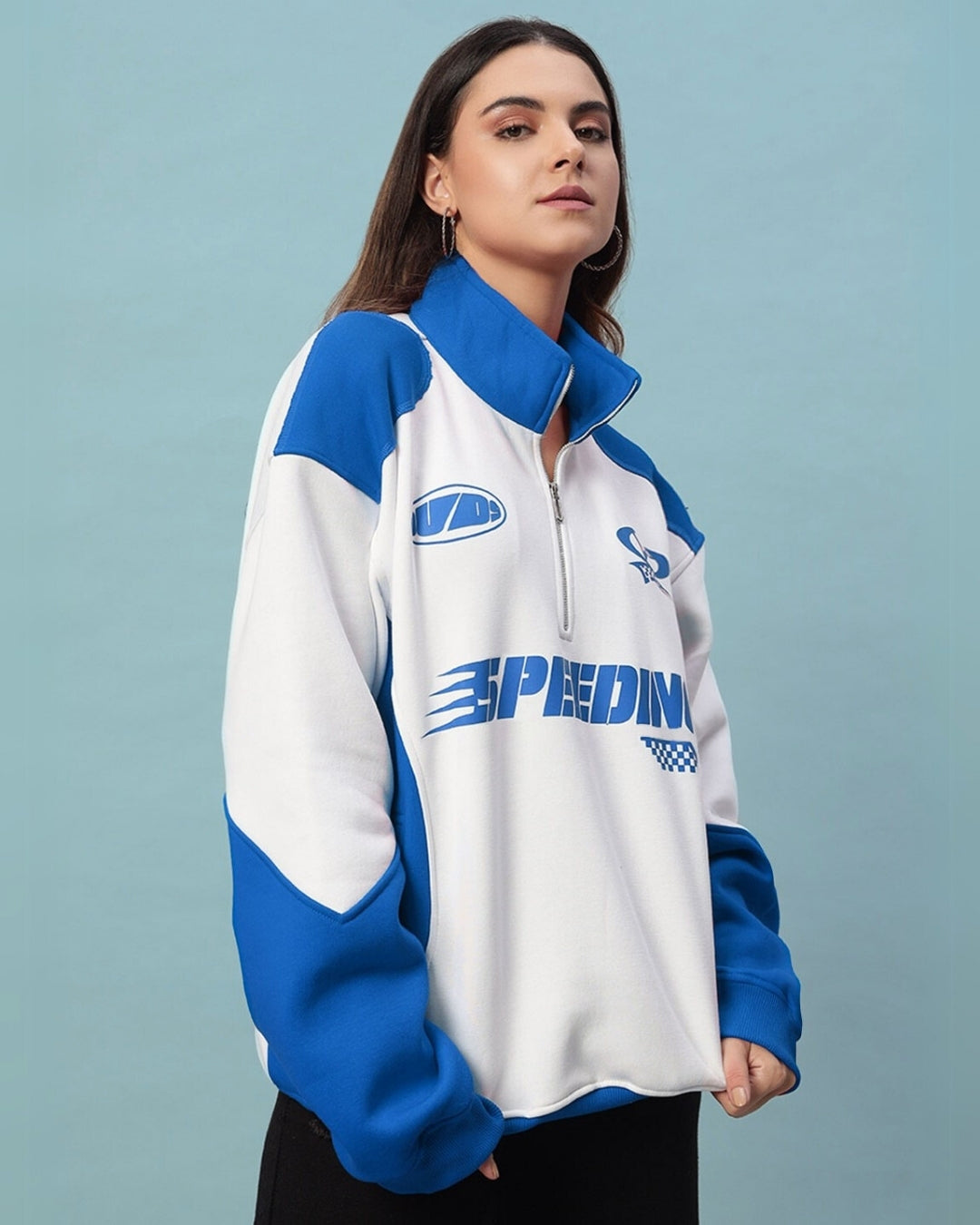 WOMEN'S SPEEDING COLORBLOCK JACKET (ROYAL BLUE)