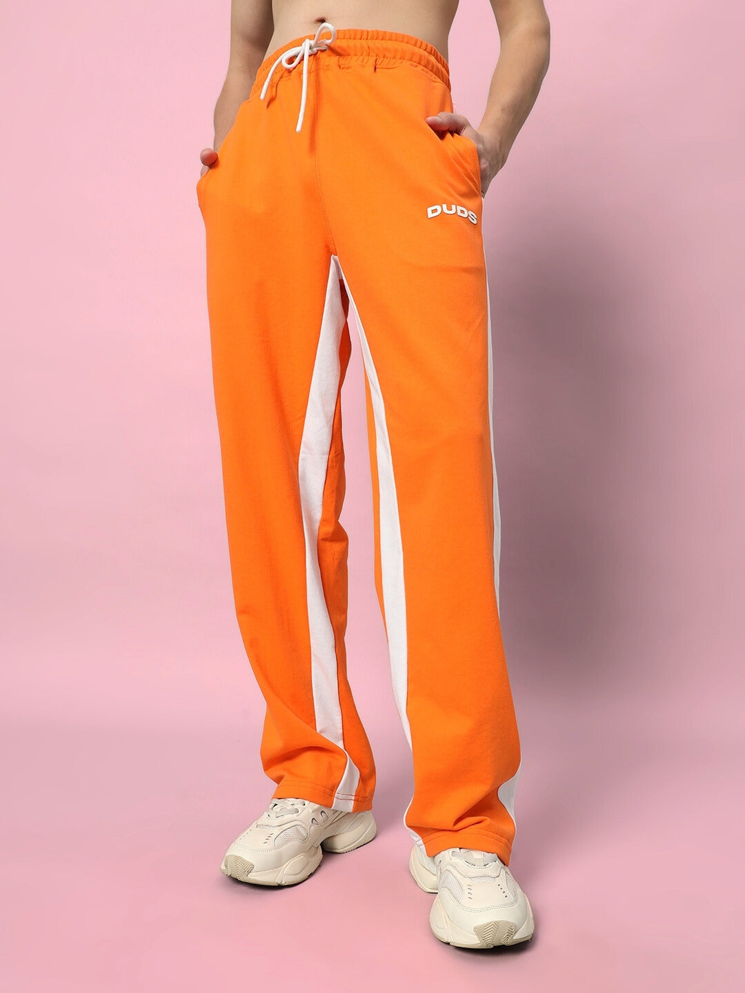 SIDE SEAM BAGGY JOGGER (ORANGE)