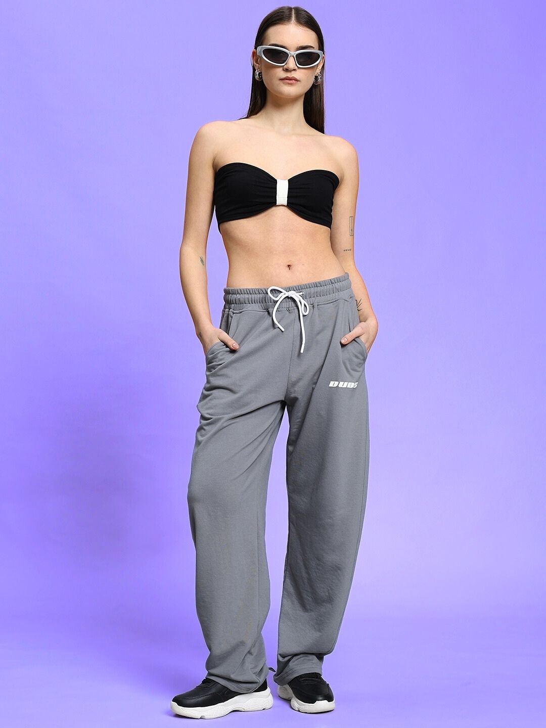 WOMEN'S LIA CO-ORD SET (BLACK-GREY)