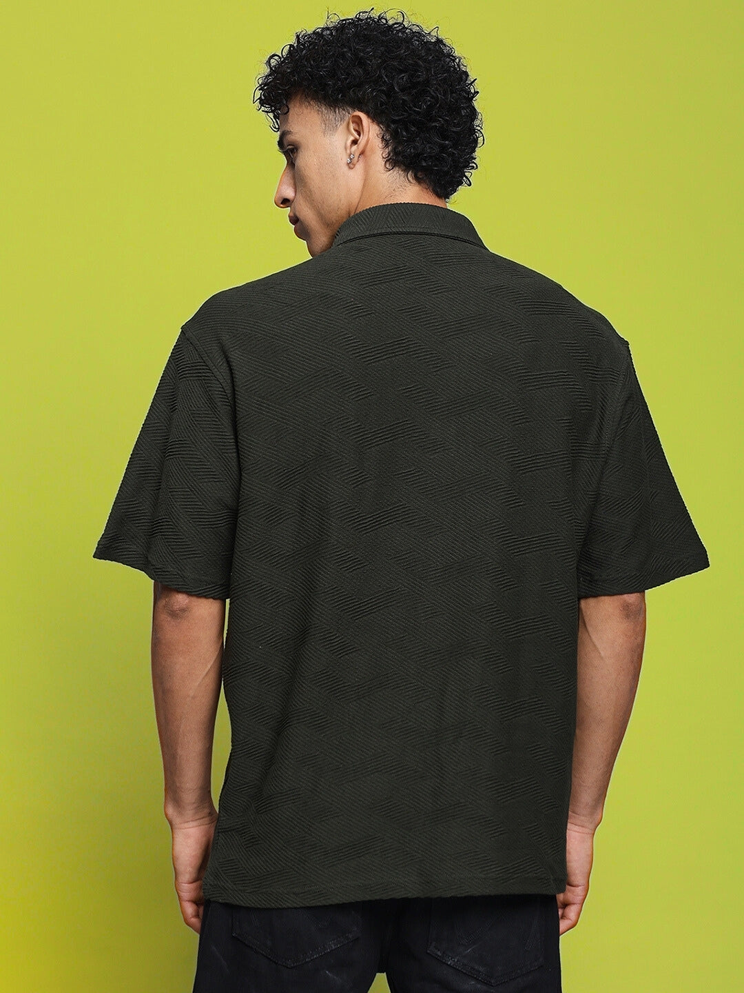 BROCADE POLO T-SHIRT (DARK GREEN)