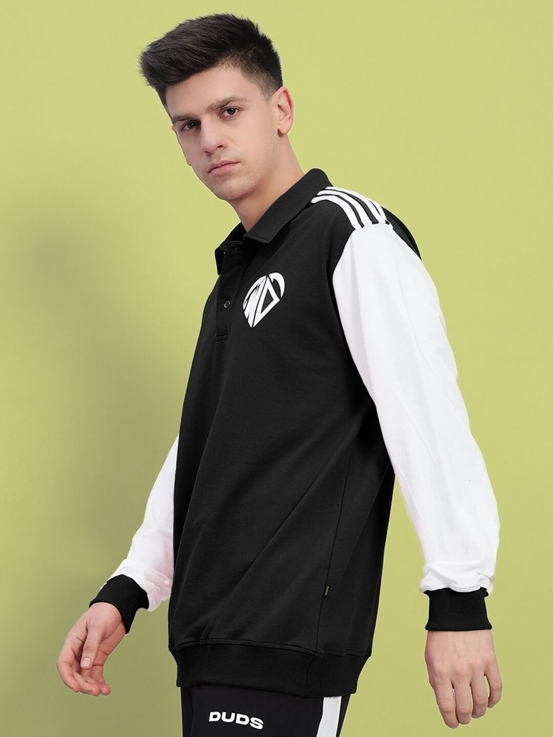 WD CORVUS SWEATSHIRT(WHITE-BLACK)