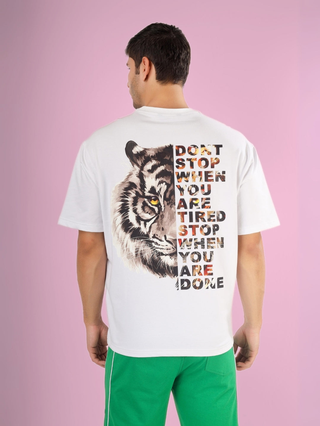 Dont Stop Over-Sized T-Shirt (White)