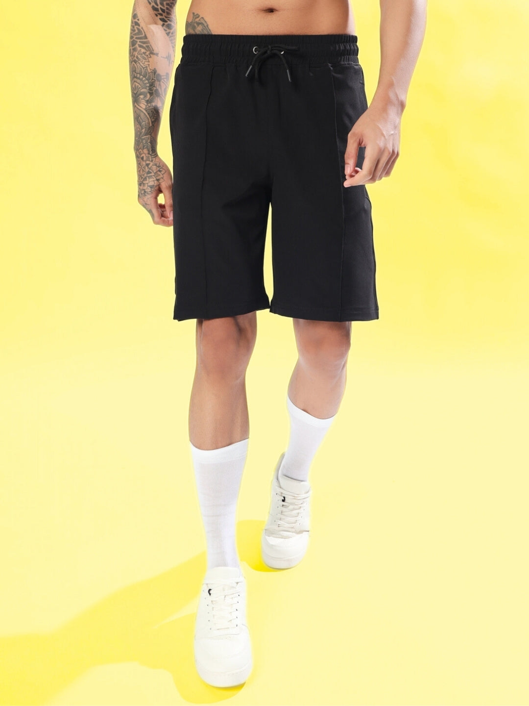 Sturdy Front Plated Shorts (Black)