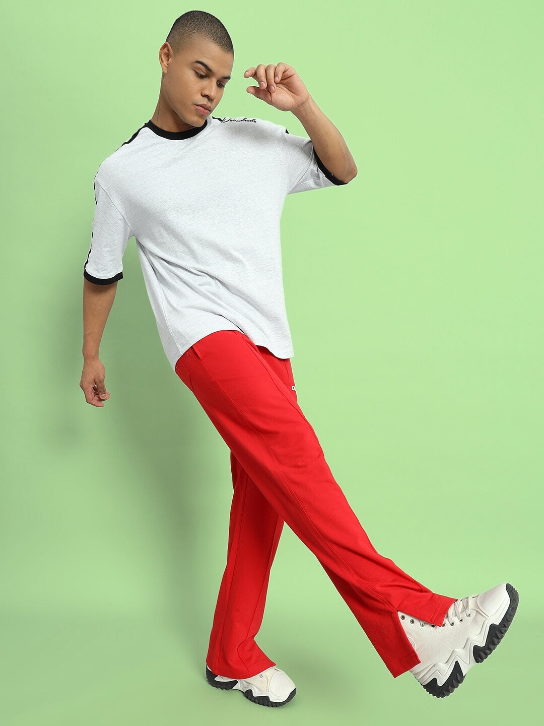 ZION SIDE SLIT JOGGERS (RED)