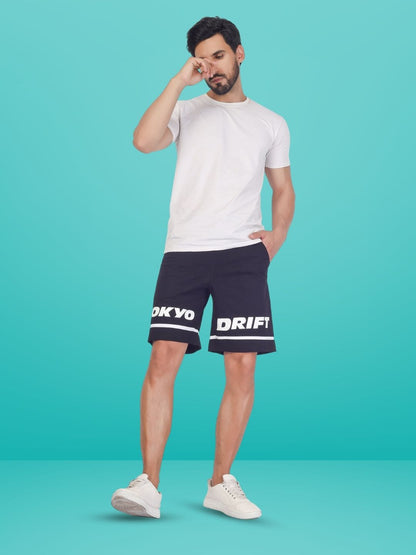 Tokyo Drift Regular Fit Shorts (Black) - Wearduds