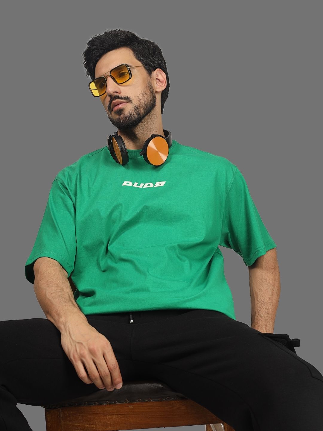 No Signal Over-Sized T-Shirt (Green) - Wearduds