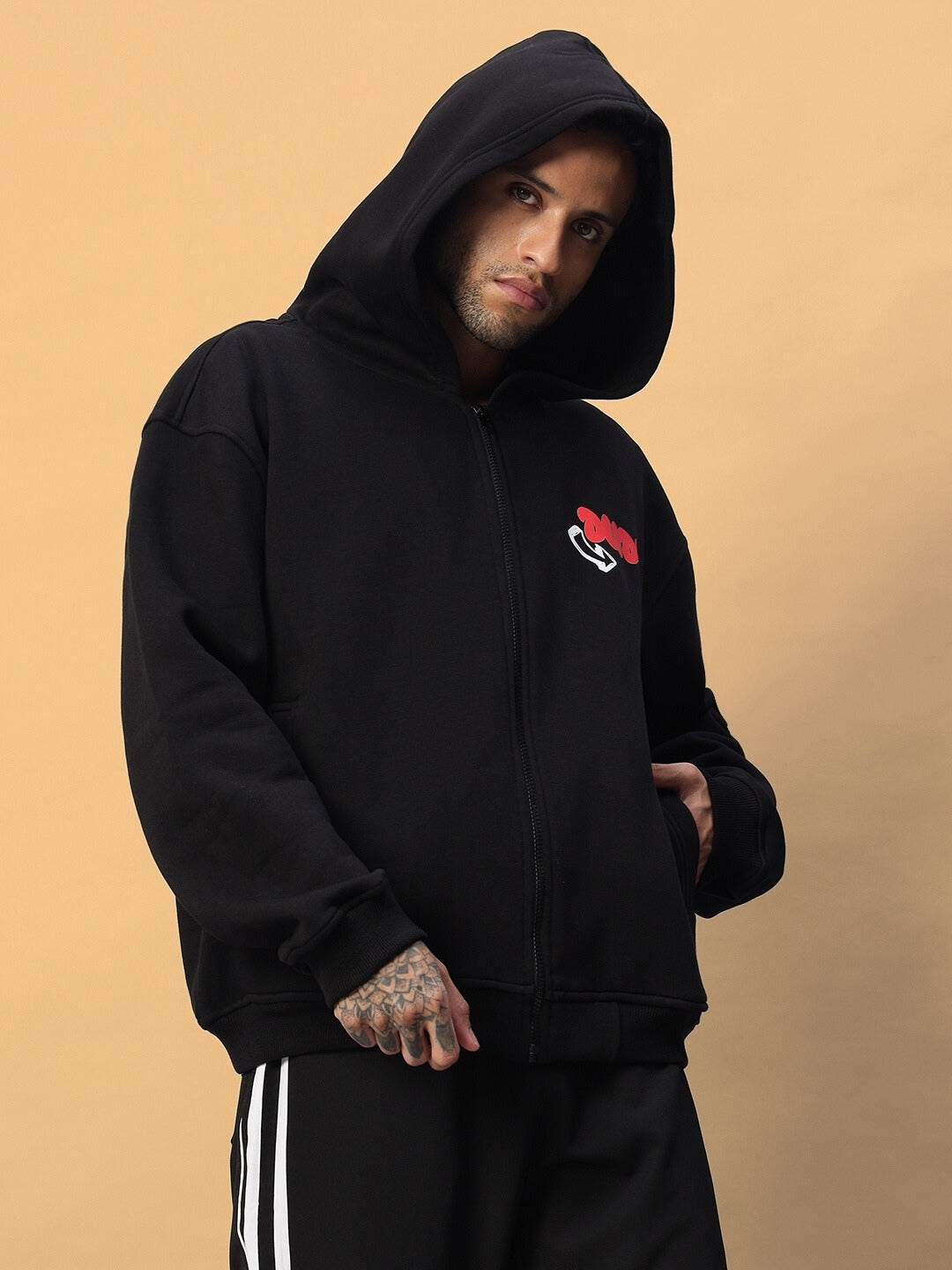 Never Be Afraid Fleece Hoodie (Black)