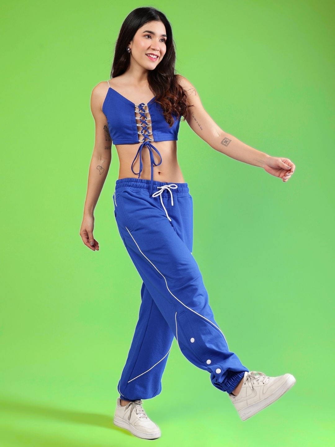 WOMEN'S BROSSFINE CO-ORD SET (R BLUE)